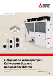 Titelbild Produktinformation Luftgekühlte Wärmepumpen und Kaltwassersätze
