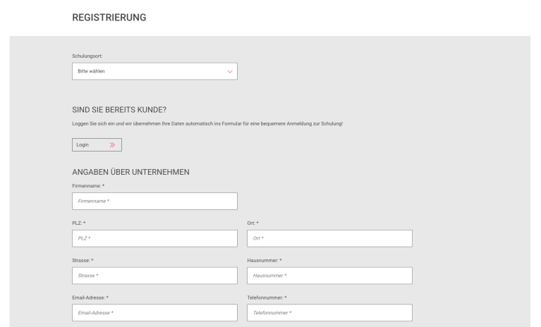 Screencapture Registrierung