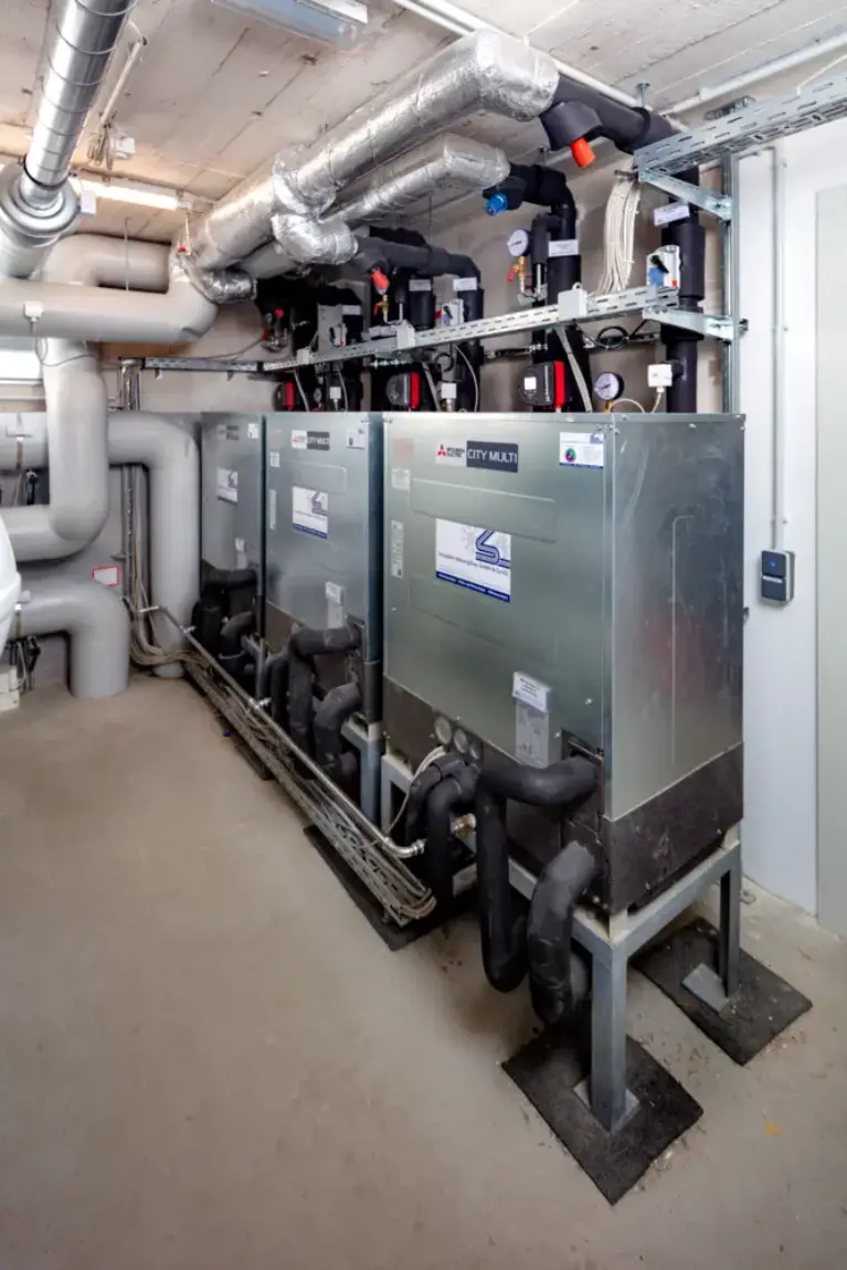 Image of water-based outdoor units for indoor installation