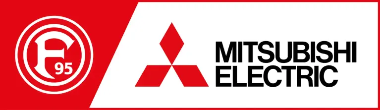 Partner-Logo Mitsubishi Electric und Fortuna Düsseldorf