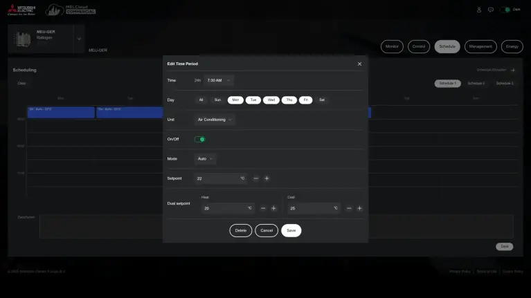 Screenshot MELCloud Commercial FAQ 4-2