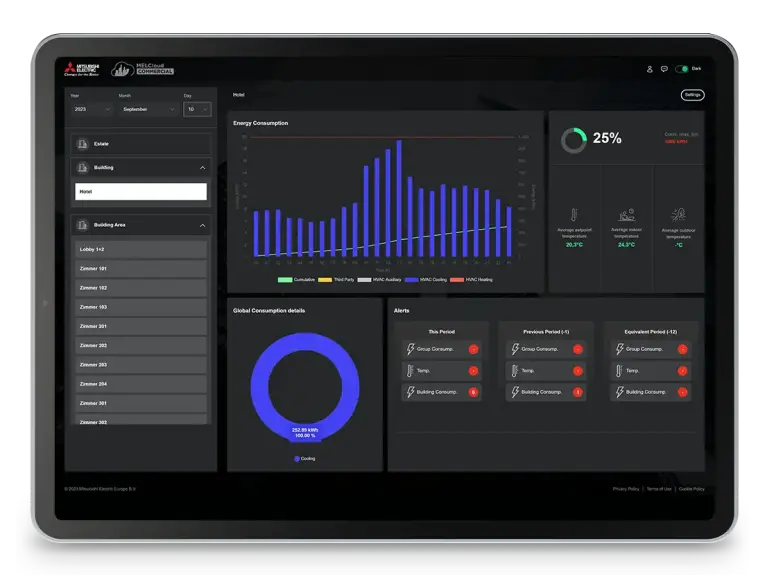 MELCloud Commercial Steuerung Screenshot MELCloud Commercial Steuerung