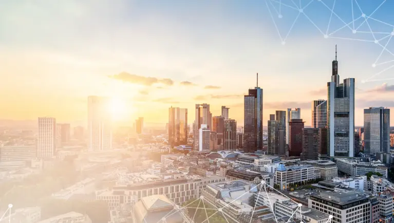 Foto der Skyline von Frankfurt am Main