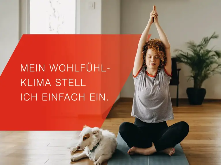 Abbildung Frau im Schneidersitz