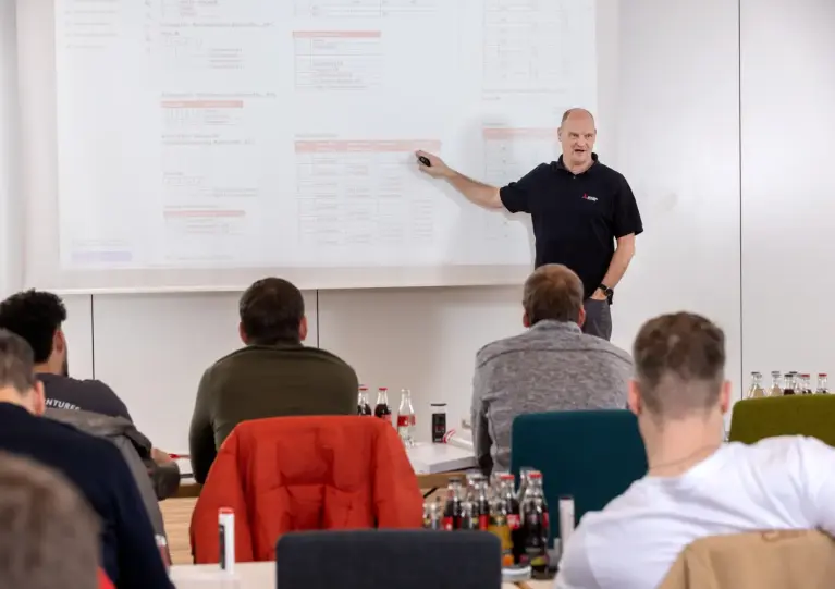 Photo of a Mitsubishi Electric training course Photo of a Mitsubishi Electric training course
