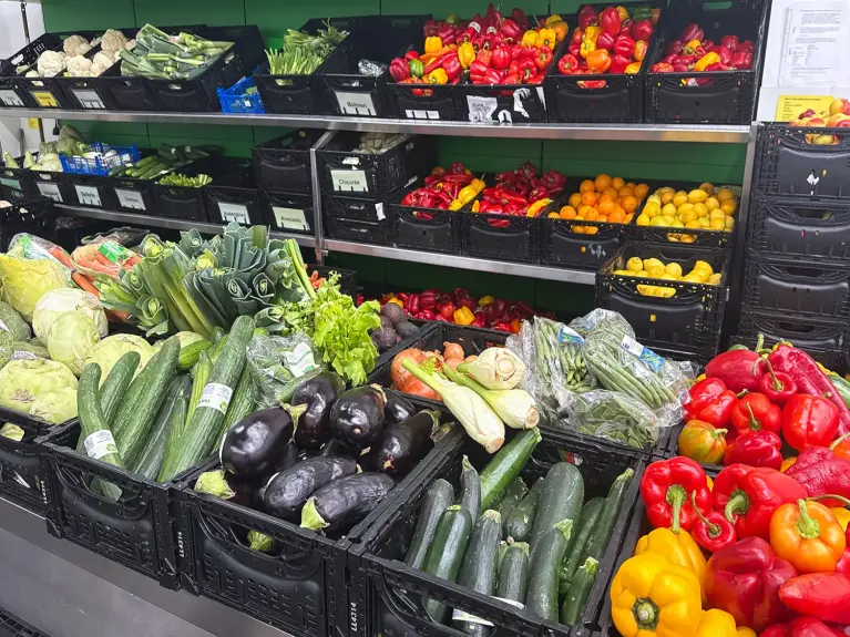 Die Gemüsetheke der Tafel Ratingen