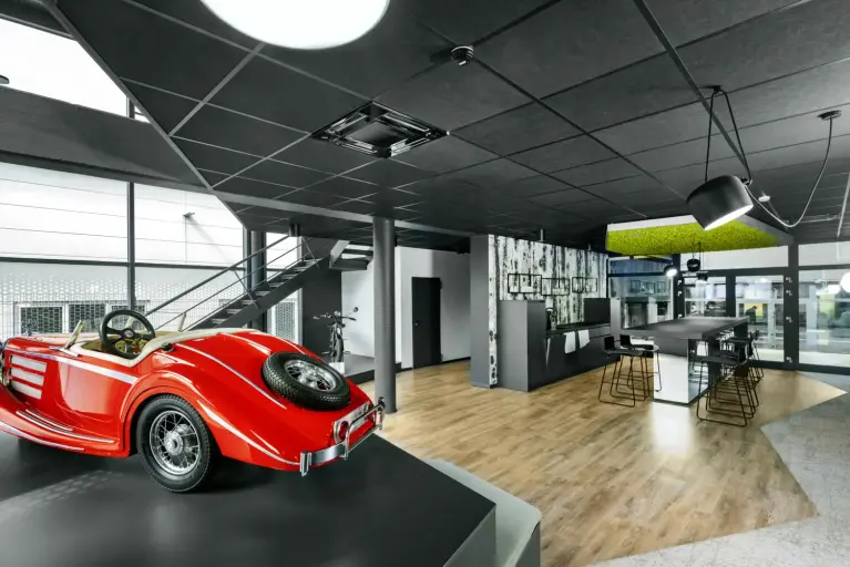 Abbildung Bürogebäude Essensbereich Referenz Autohaus Menden