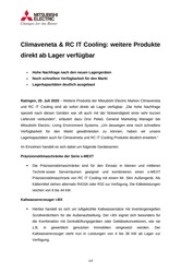 Aperçu Communiqué de presse Disponibilité des stocks Climaveneta RC Cooling Word Doc