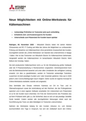 Aperçu du communiqué de presse sur les tests en ligne