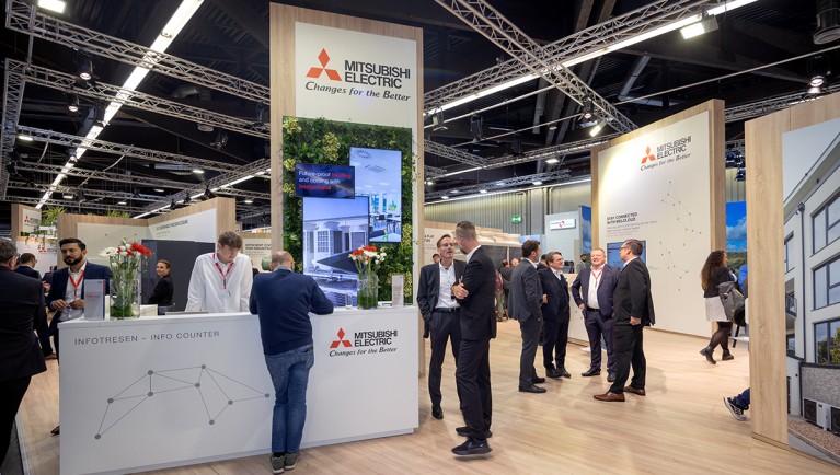 Illustratie van de stand van Mitsubishi Electric op Chillventa 2022 Fig. 3