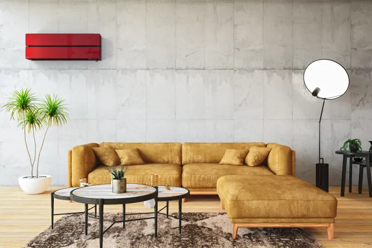 Slaapkamer met een MFZ-KT ladekast, onderdeel van een warmtepomp.
